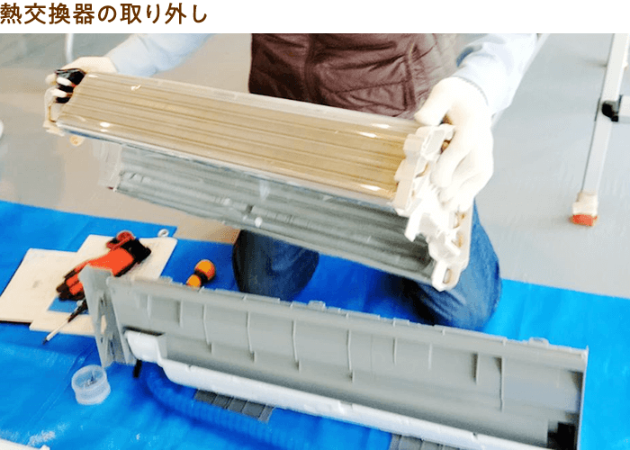 熱交換器の取り外し